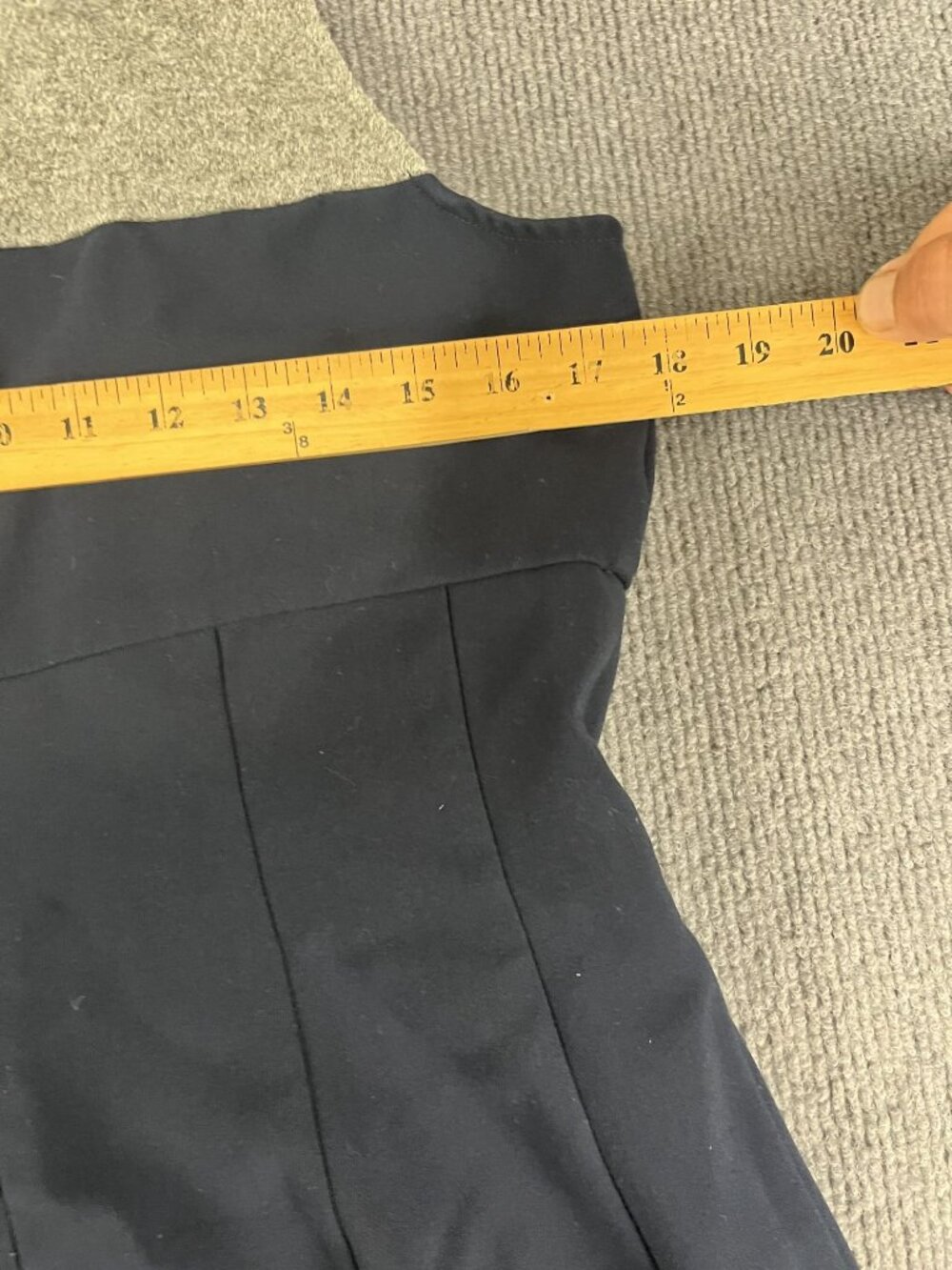 Ann Taylor LOFT Two-Tone Sleeveless A-Line Dress Navy & Gray Size 10 Back Zipper - Picture 9 of 11